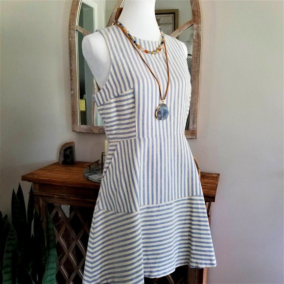 DO+BE Dresses & Skirts - Do+Be Brand Dress. Blue & Ivory Stripe. Size Large.